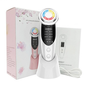 Anti-aging wrinkle removal skin therapy rejuvenation rf face beauty device eye ems facial massager for women and girl