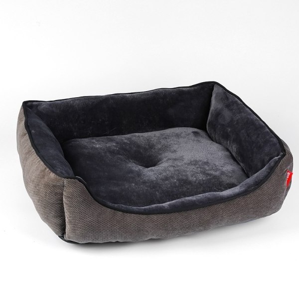 Machine Washable Cozy Rectangle Puppy Bed Calming Orthopedic Luxury Designer Pet Dog Bed with Non-slip Bottom