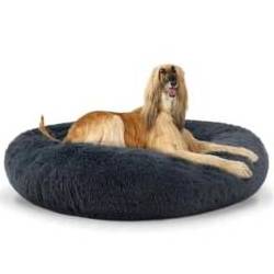 Machine Washable Cozy Rectangle Puppy Bed Calming Orthopedic Luxury Designer Pet Dog Bed with Non-slip Bottom