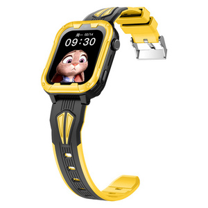 waterproof Video Calling 4G Kids  Phone Anti Lost GPS Tracking Wrist Watch For Kids Blue  Yellow Gray