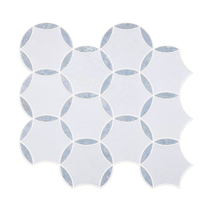 new design hexagon and triangle thassos white marble with brushed gold stainless steel mosaic tile flower mosaic tile