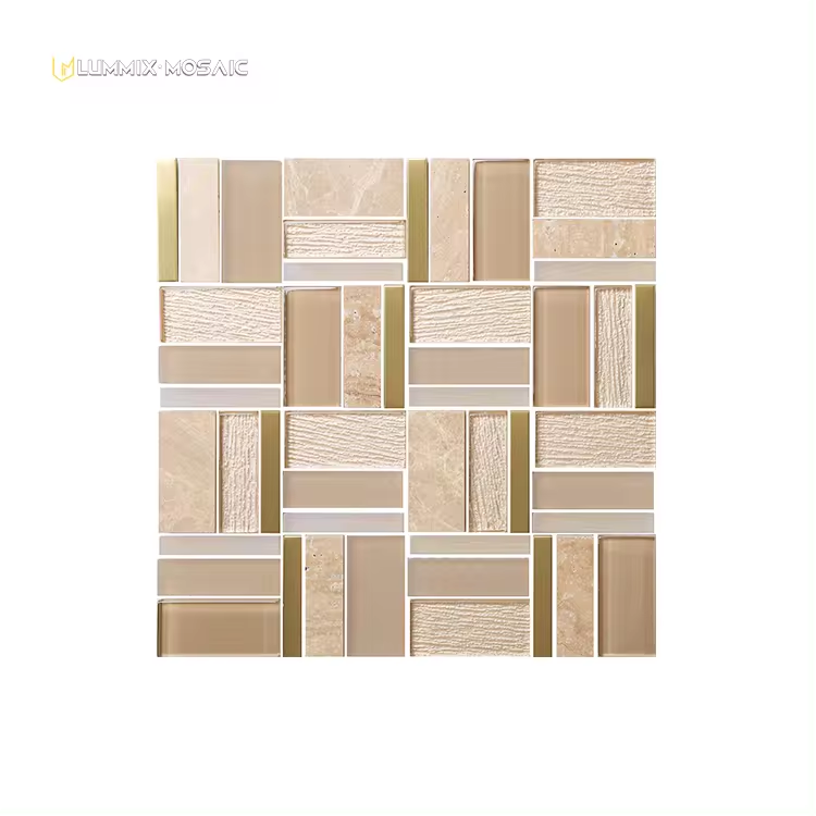 Wholesale Direct Hotel Interior Wall Tile Backsplash 30*30 Luxury Glass Mosaic Tile