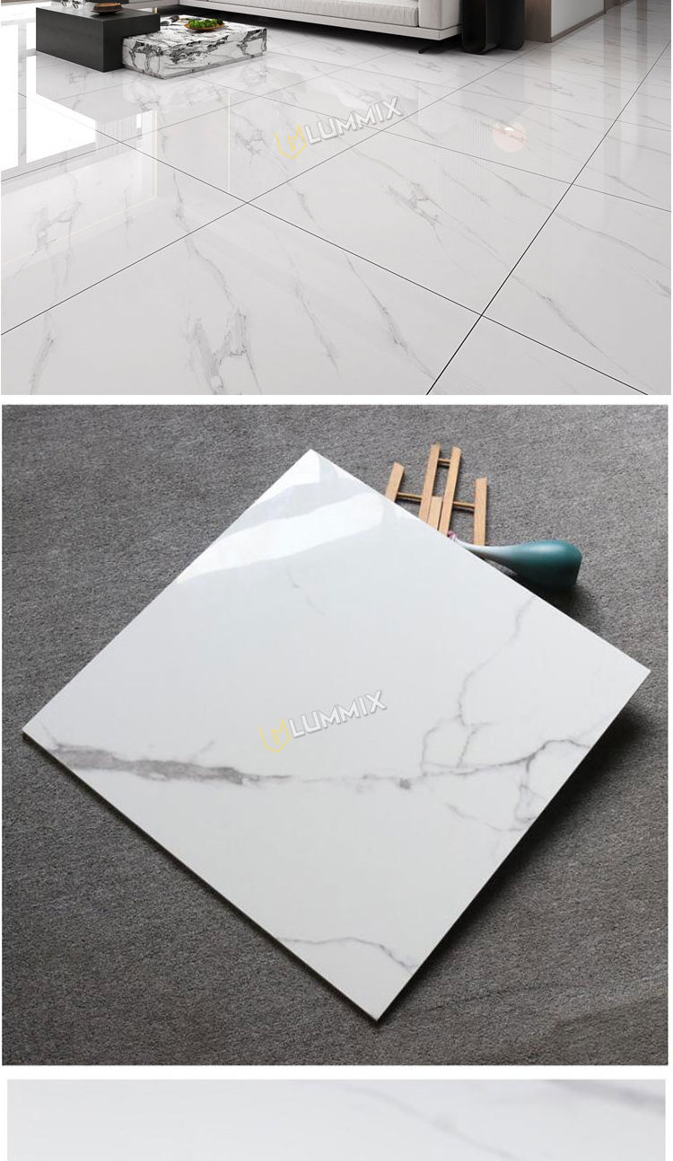 azz white ceramic tile 600x600mm Kajaria white glazed polished floor ...