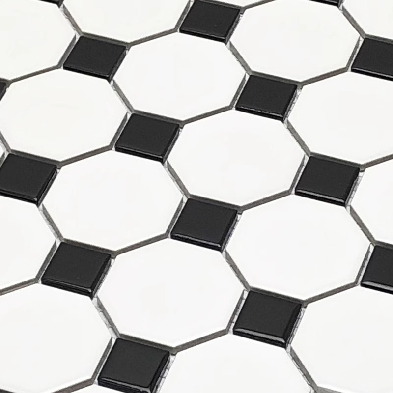 shaped Mosaic marble texture ceramic Mosaic square hexagonal wall floor tile kitchen bathroom wall