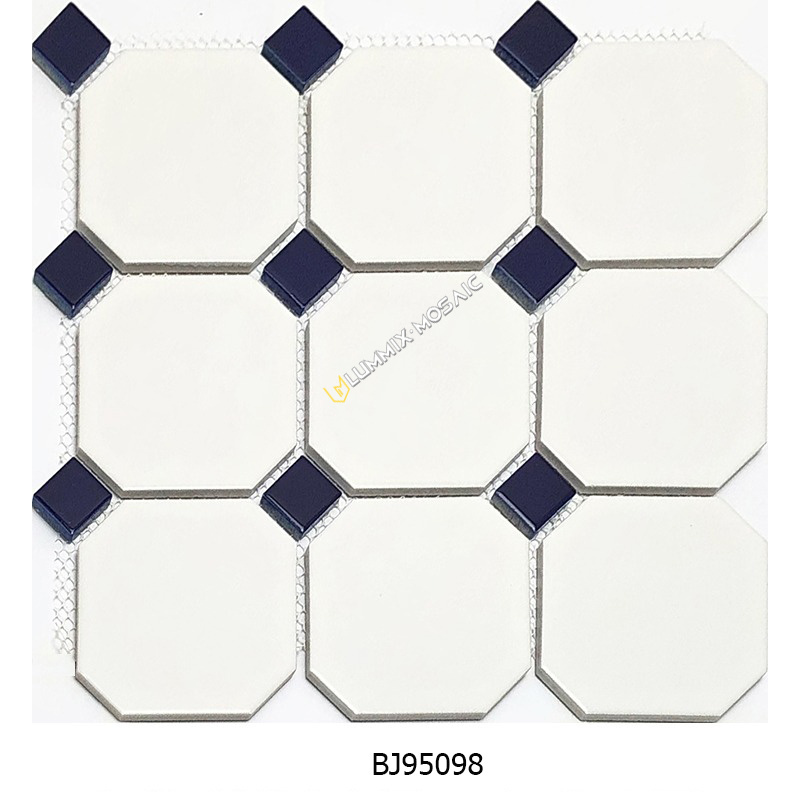 shaped Mosaic marble texture ceramic Mosaic square hexagonal wall floor tile kitchen bathroom wall