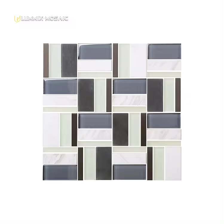 Wholesale Direct Hotel Interior Wall Tile Backsplash 30*30 Luxury Glass Mosaic Tile