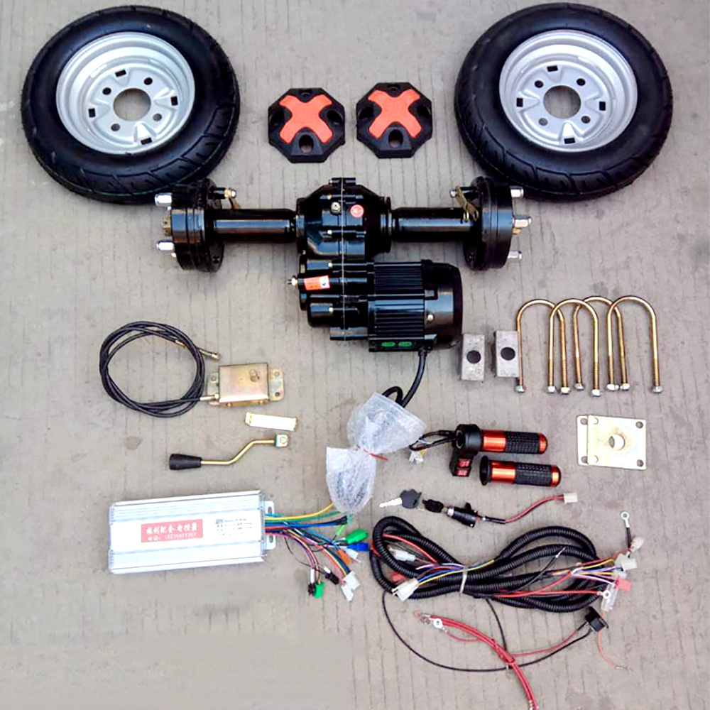 Electric tricycle four wheel car utv atv 800w 1200w 1500w 2000w rear axle differential for go kart