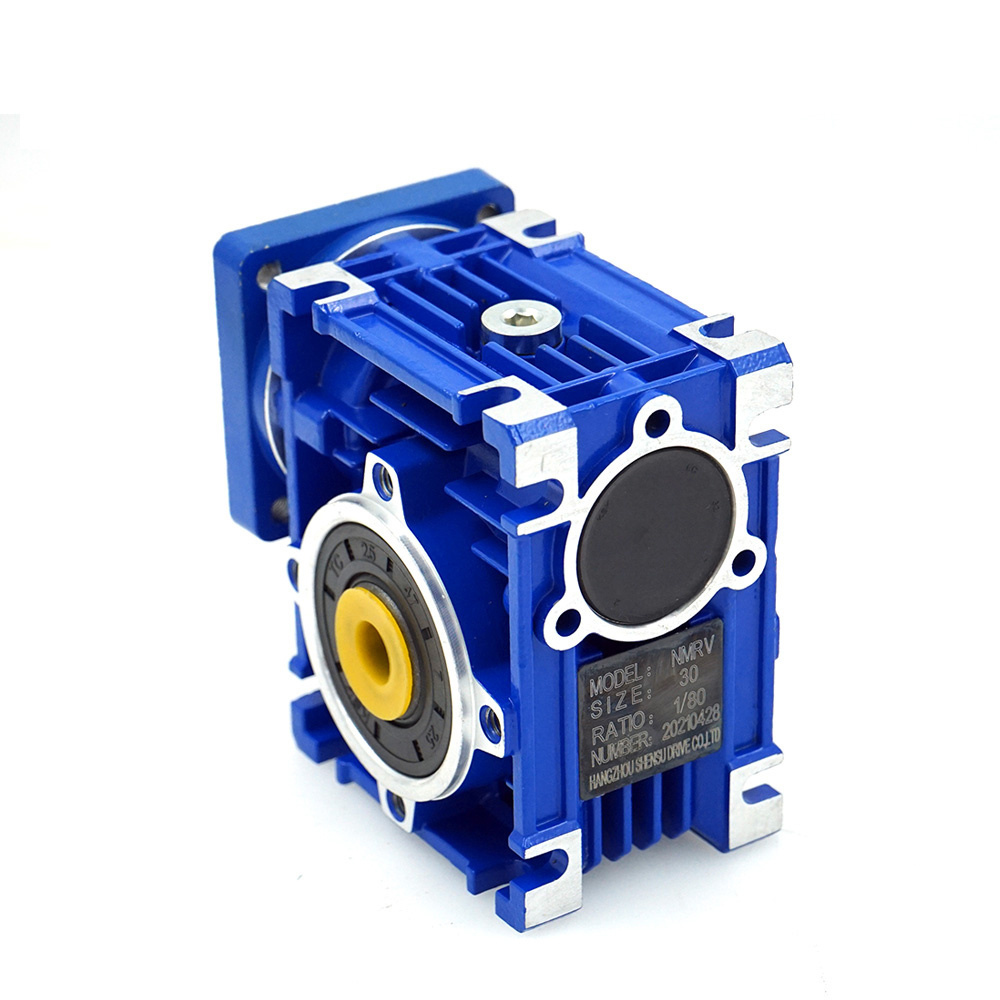 1:7.5 1:10 1:80 ratio NMRV40 nmrv063 090 110 high torque self lock right angle worm speed reducer dc motor gearbox