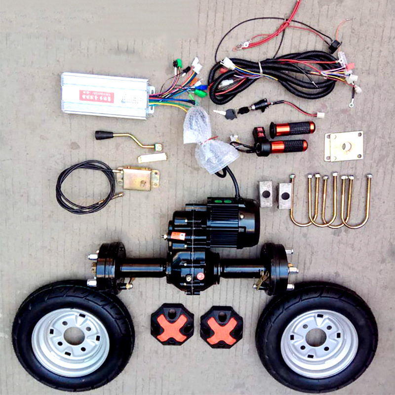 Electric tricycle utv rear axle conversion kit 800w 1200w 1500w 2000w electric wheelbarrow motor