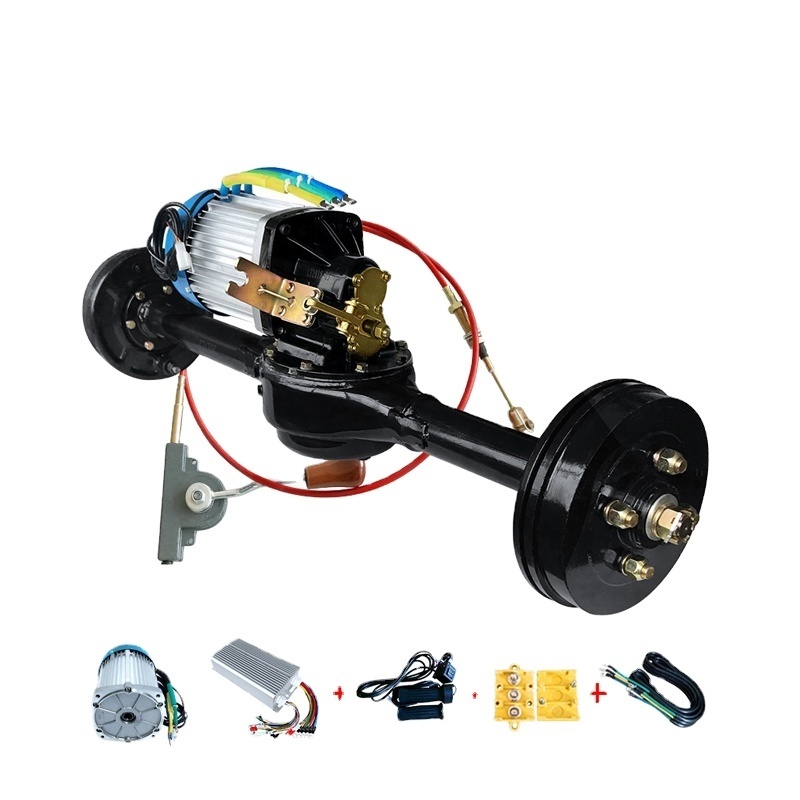 electric three-wheel modified car heavy shift 60V 1500W high power drum brake rear axle motor kit