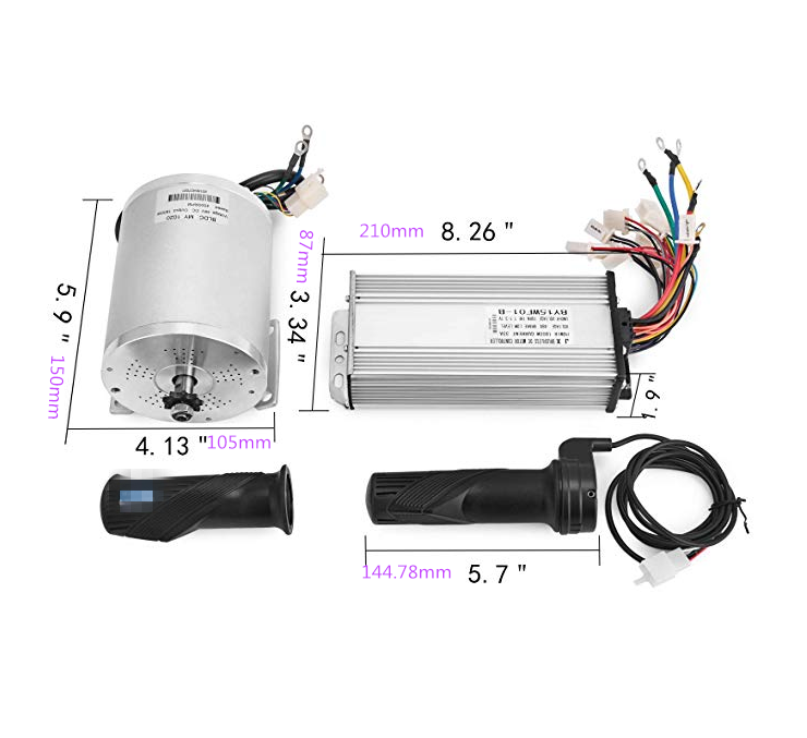 Middle Drive MY1020 36v 48v 60v 72v 500w-3000w Upgrade High Speed Brushless DC Motor for E-Bike Tricycle Cycling Hoverboard Bike