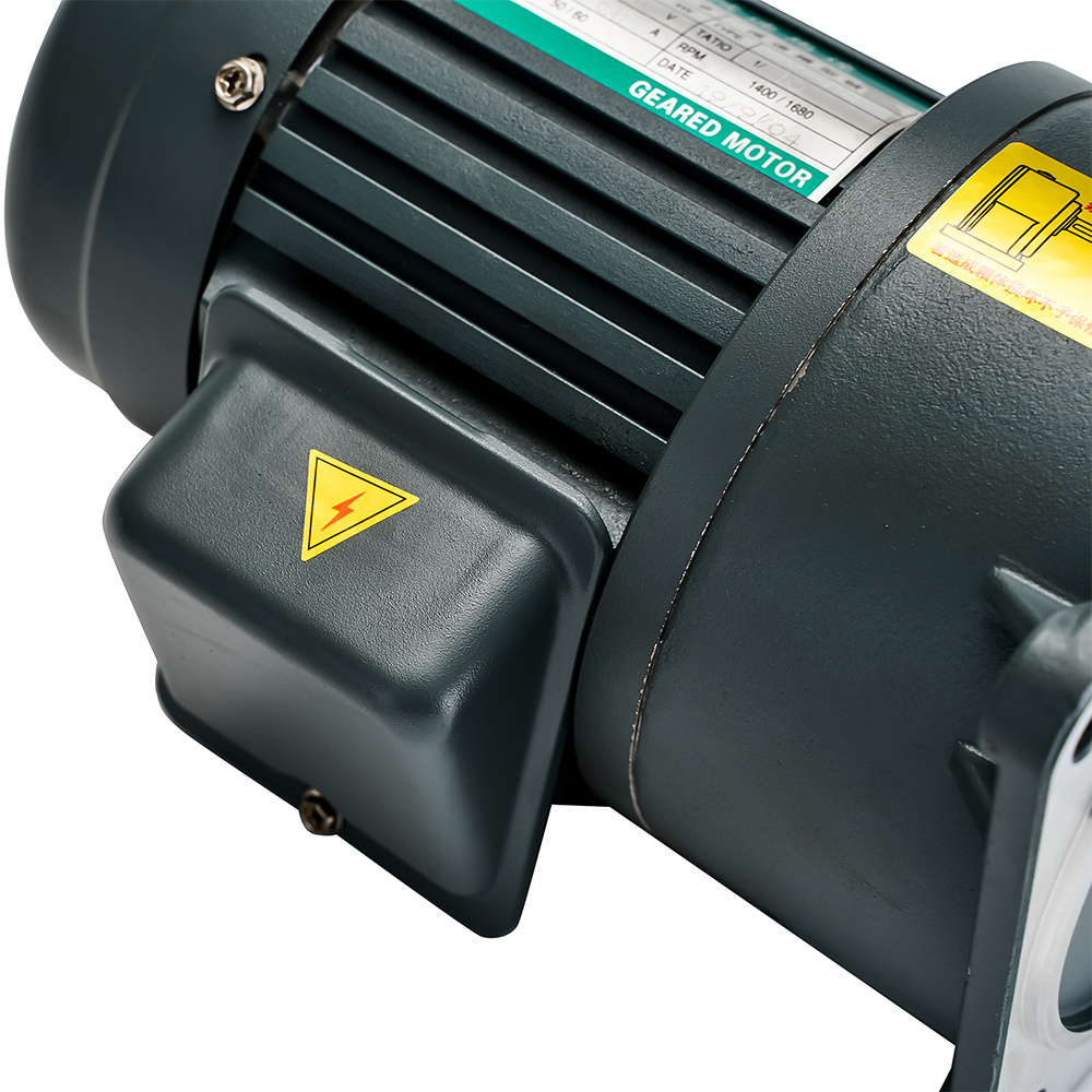 High torque low speed 750W small AC reduction motor single phase horizontal motor