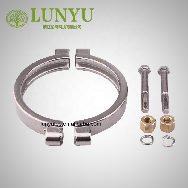 Stainless Steel Sanitary High Pressure Clamp With Screw bolt Brass Nut