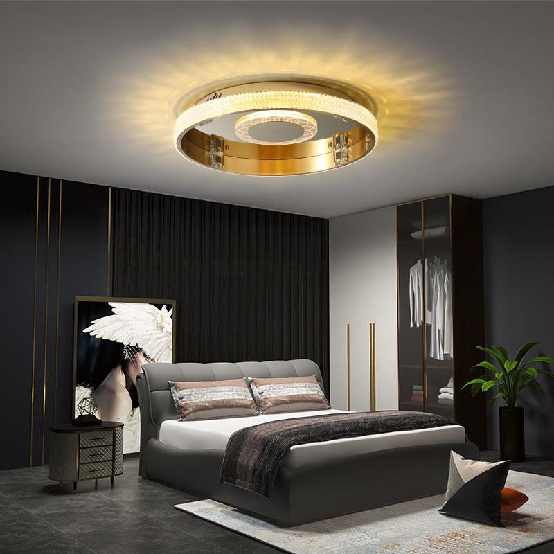 modern nordic indoor decorative gold ceiling fixture hotel restaurant kitchen living room crystal luxury led light ceiling