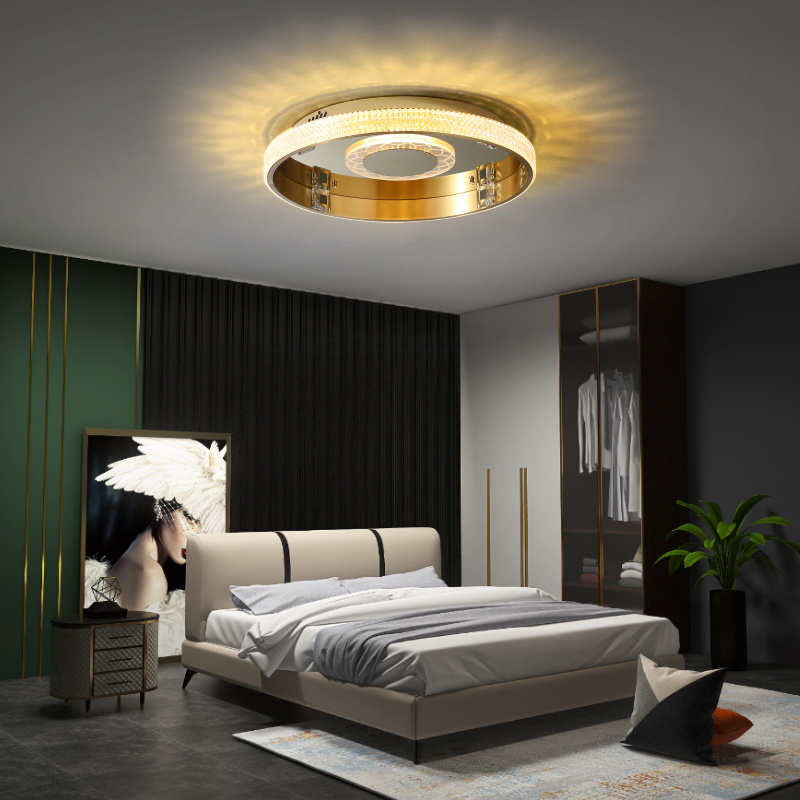 modern nordic indoor decorative gold ceiling fixture hotel restaurant kitchen living room crystal luxury led light ceiling