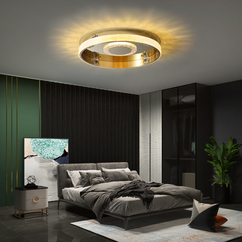 modern nordic indoor decorative gold ceiling fixture hotel restaurant kitchen living room crystal luxury led light ceiling