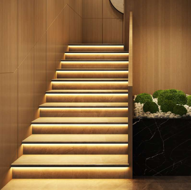 Modern Indoor Side Staircase Wall Lamp Living Room Bedroom Staircase Motion Sensor Led Step Light