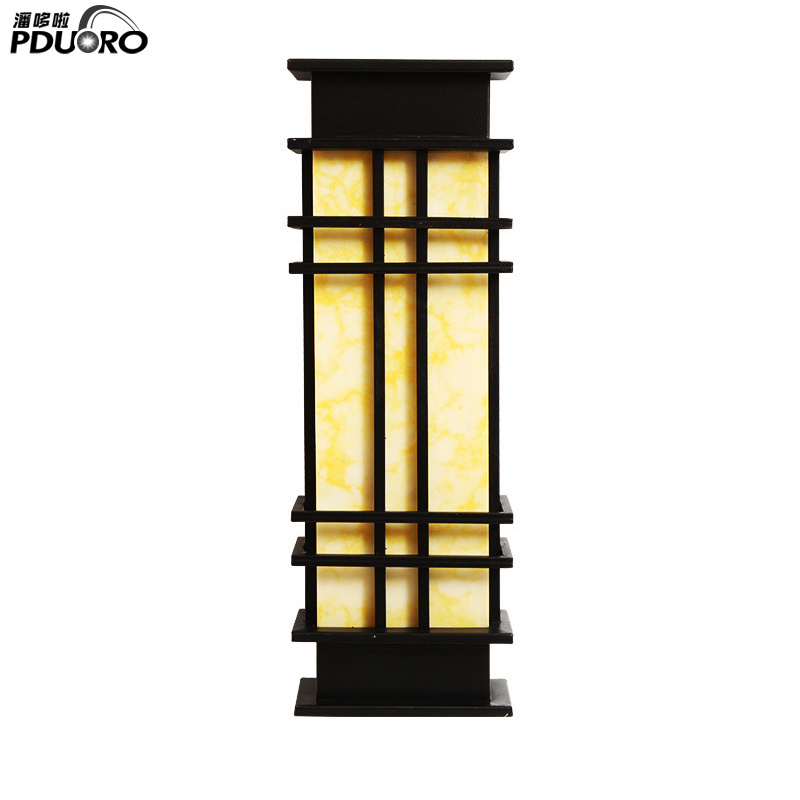 Black Post Wall Amount Lamp Type Outdoor Hanging Wall Lantern With LED Light Bulb Included E27