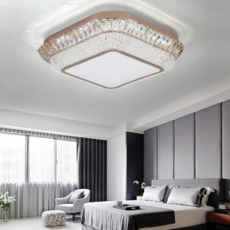 Factory 110- 240V Restaurant Direct Modern Flush Mount Crystal lighting Led ceiling lamp