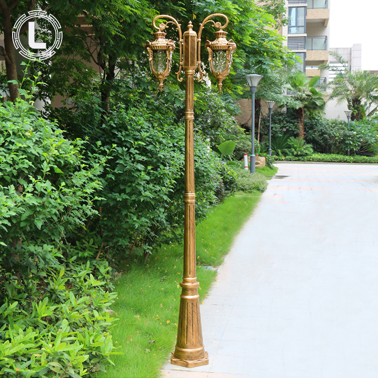 Outdoor European Antique Garden Lights Decorative Power Street Lamp Lighting Road Waterproof Modern Poles Led Solar Street Light