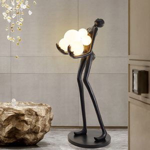 Hotel Nordic Living Room Corner Resin Sculpture Floor Light Designer Modern Minimalist Art Decoration Standing Led Floor Lamp