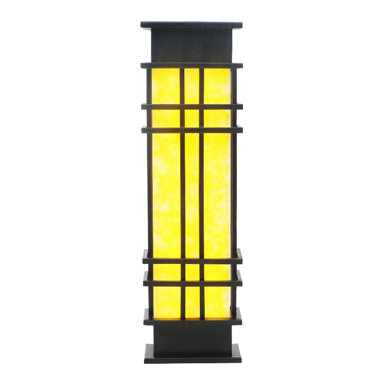 Black Post Wall Amount Lamp Type Outdoor Hanging Wall Lantern With LED Light Bulb Included E27