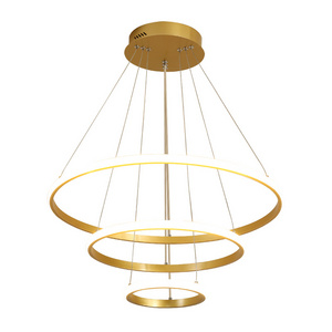 round geometric hotel metal chandelier designer led nordic dining luxury brass pendant light gold