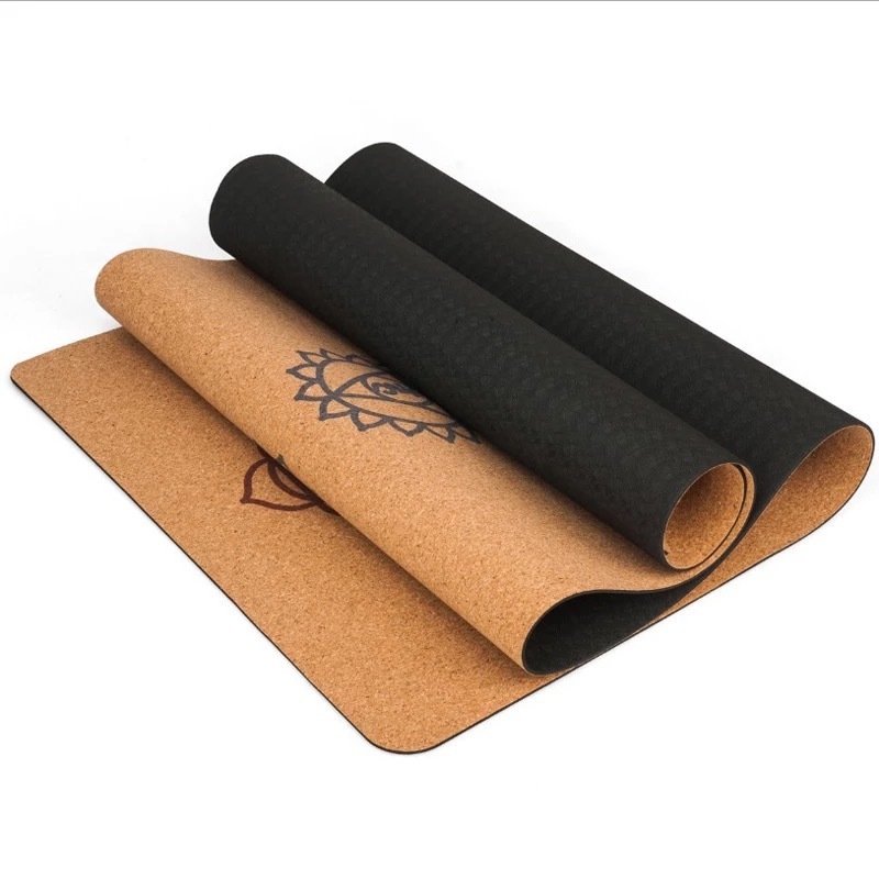 fitness eco friendly waterproof gym thick material best natural rubber cork yoga mats with custom logo