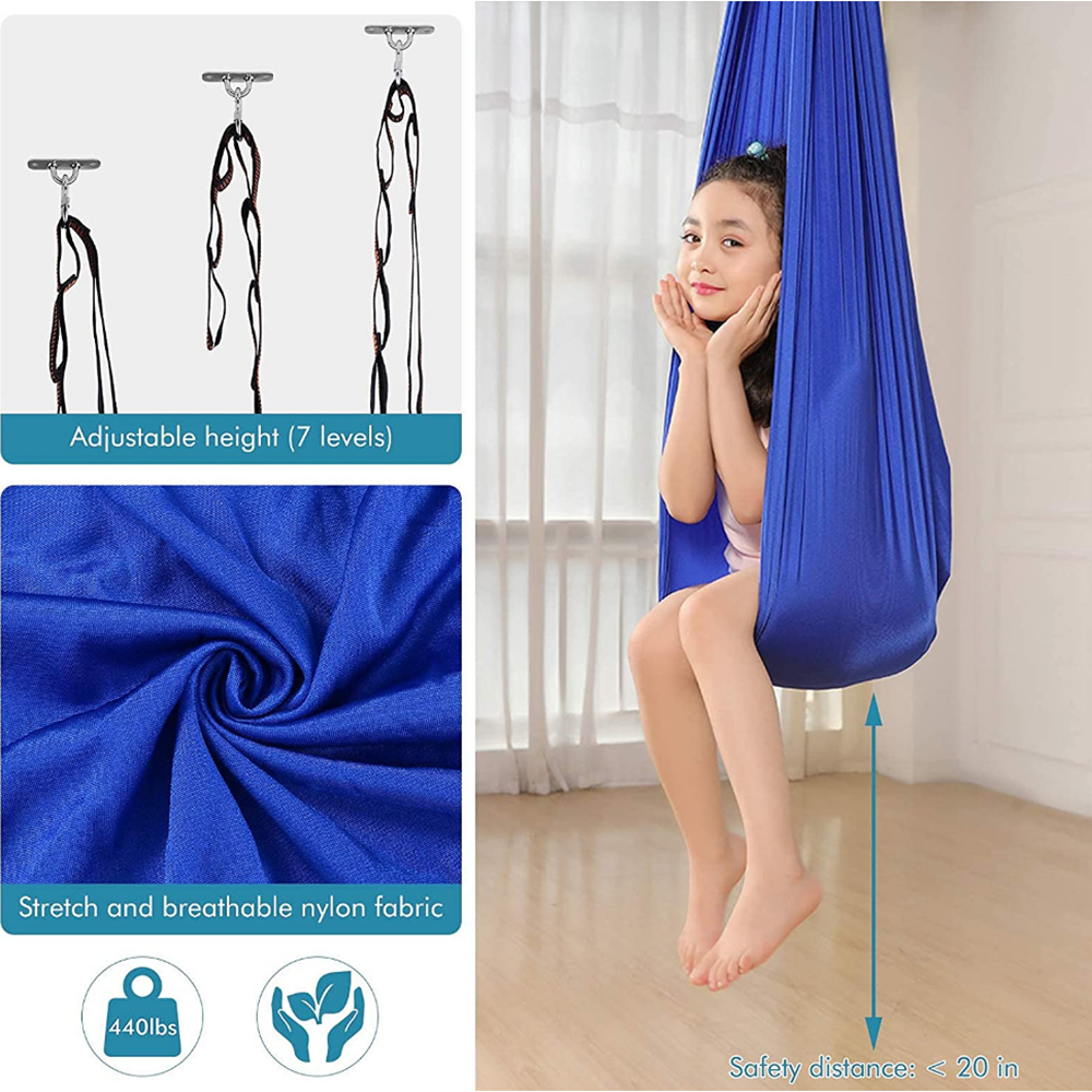 OEM Indoor Nylon Play Folding Home Easy Fabric Yoga Kids Hammock wave hammock