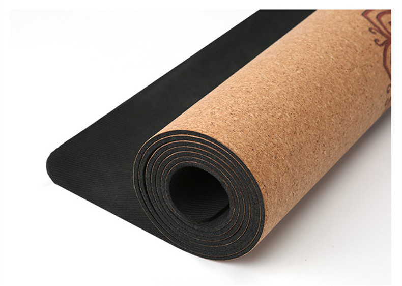 fitness eco friendly waterproof gym thick material best natural rubber cork yoga mats with custom logo