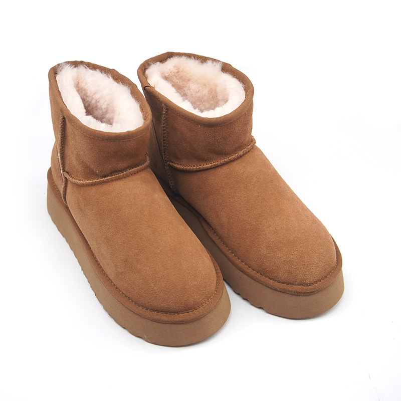 Wholesale sheep skin fur snow anti water winter faux Cheap wholesale Waterproof Winter Snow Boots Warm for Girls