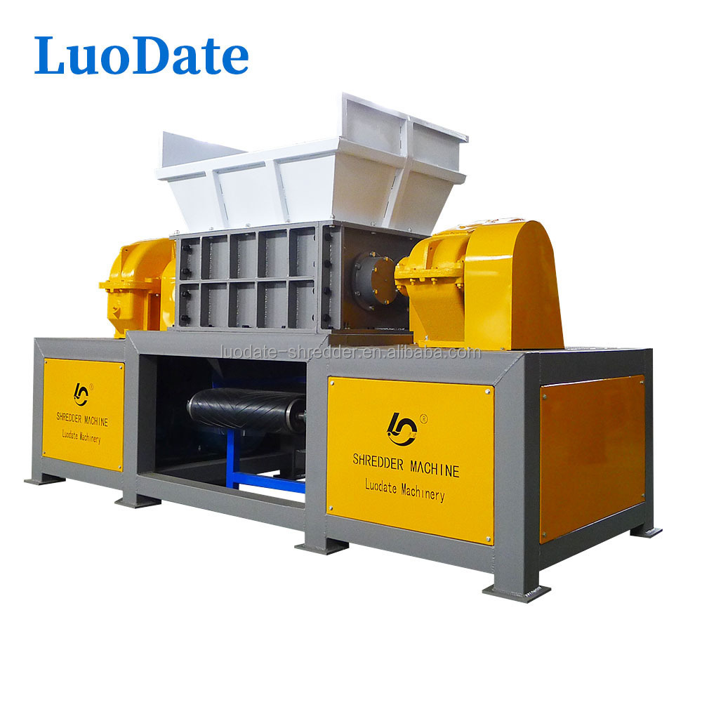 Rubber shredding machine used for scrap tires wood paper plastic old clothes shredding recycling energy saving and environment