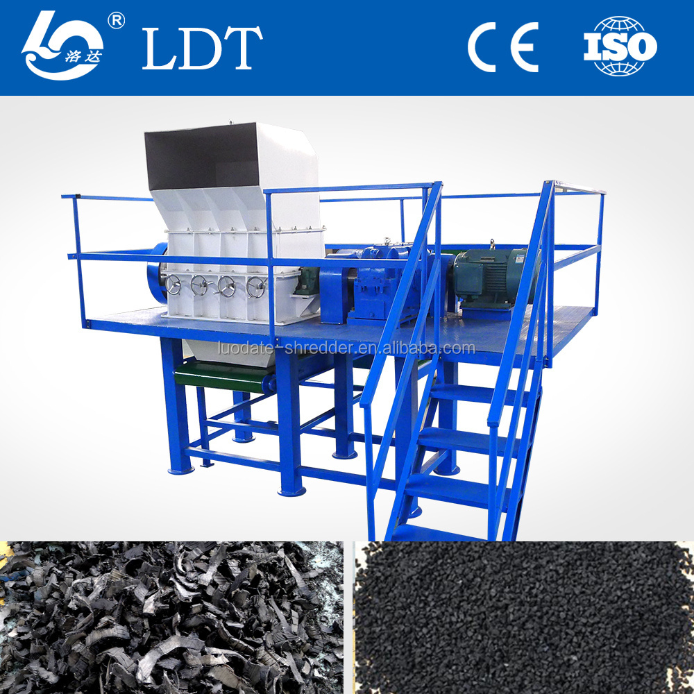 High quality Tire grinding mill/tire shredding machinery production line/ tire cutting waste rubber recycling production line