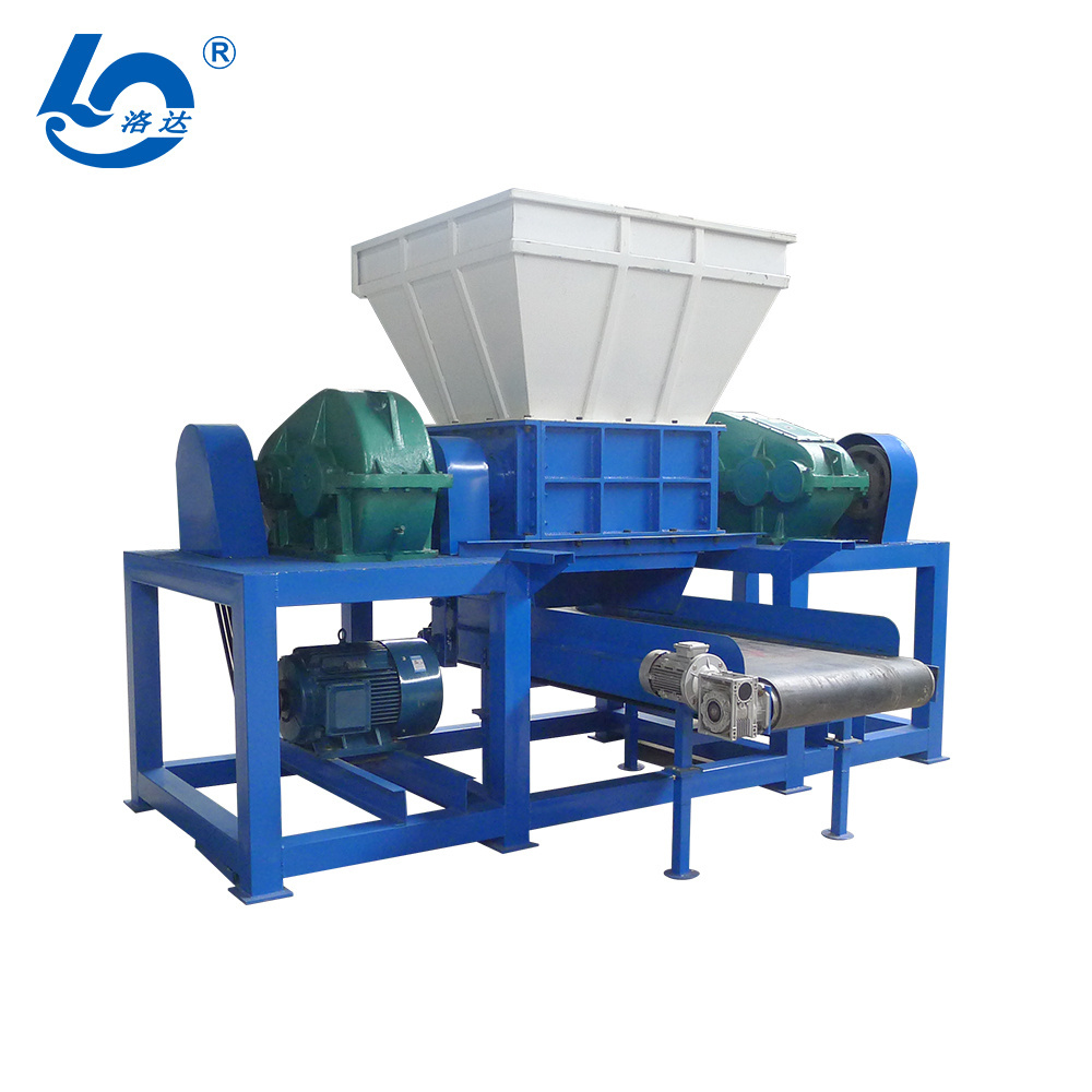 Double shaft tire recycling machine / metal shredder / second hand plastic crusher hot sale