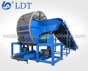 2-3 Ton Per Hour Roller Fine Tire Shredder Shredded Rubber / Factory Recycle Equipment For Tyre