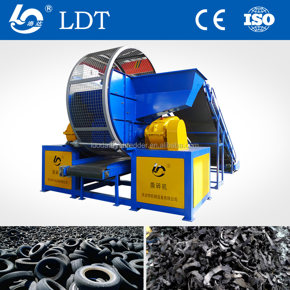 New Patent for 2019 Environmentally tyre rubber chips retreading machine rubber shreder for car and truck tires recycling