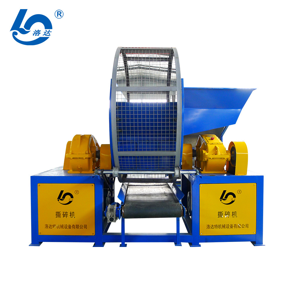 2-3 Ton Per Hour Roller Fine Tire Shredder Shredded Rubber / Factory Recycle Equipment For Tyre