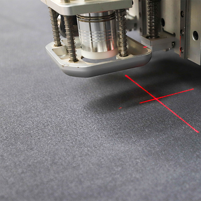 Acoustic panels PET felt V cutting different shape CNC digital oscillating cutting machine