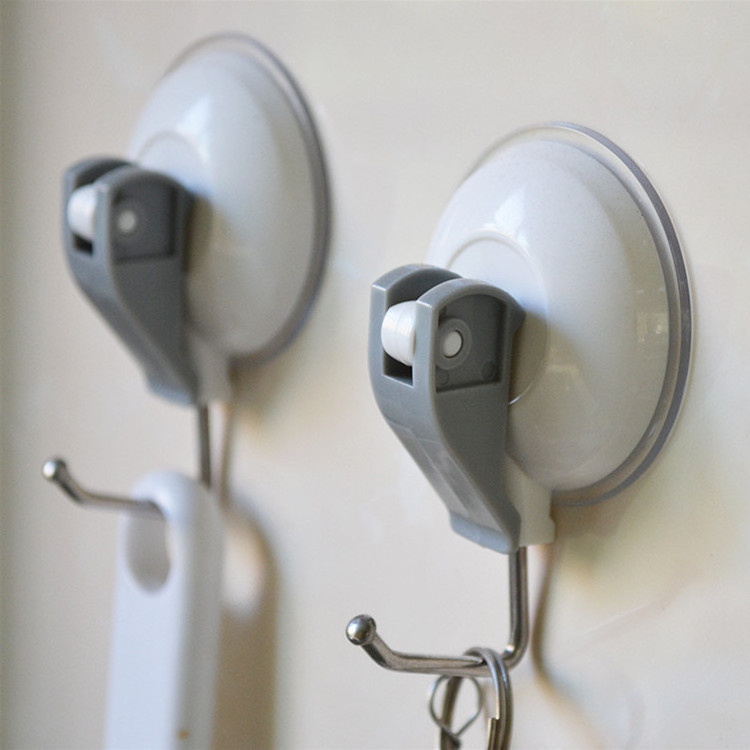 Drill-free Removable Powerful Vacuum Suction Cup ABS Hanging Hooks For Bathroom 2piece/set