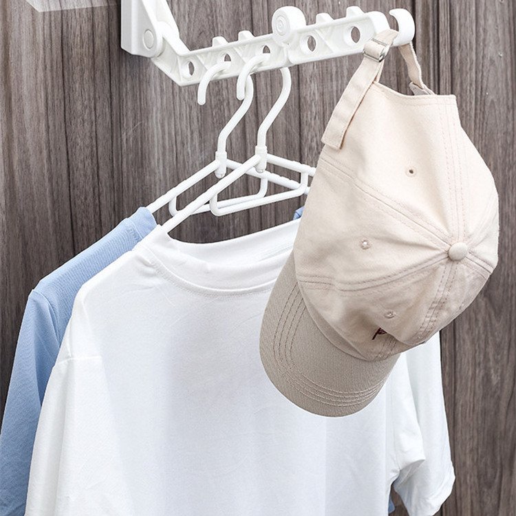 Multifunctional storage bedroom hanger Durable and flexible behind the door folding clothes hanger