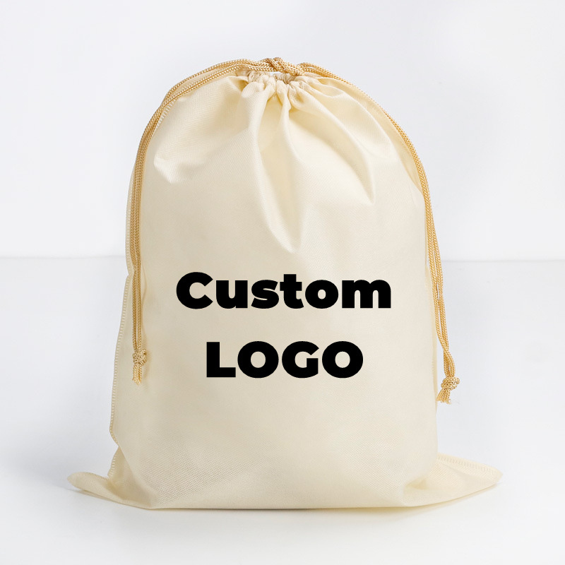 Custom Non Woven Fabric Dust Bag Eco Friendly Cover Storage Pouch Non Woven Drawstring Bag For Shoes