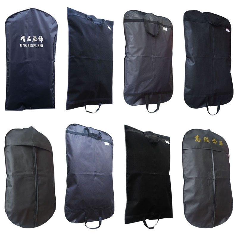 Eco-friendly Custom Printed Non Woven Garment Bag Breathable Suit Cover Bag