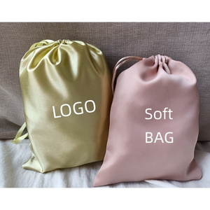 Cheap Custom Luxury Cotton Velvet Satin Suede Satin Silk Drawstring Dust Bag For Shoes  Handbags