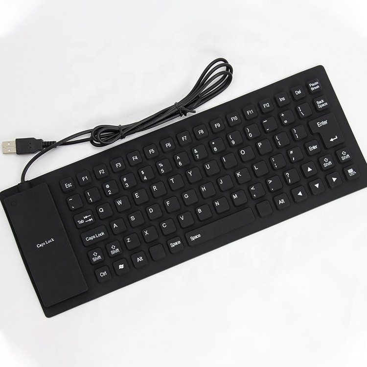 factory supply good quality flexible silicone keyboard waterproof portable folding keyboard