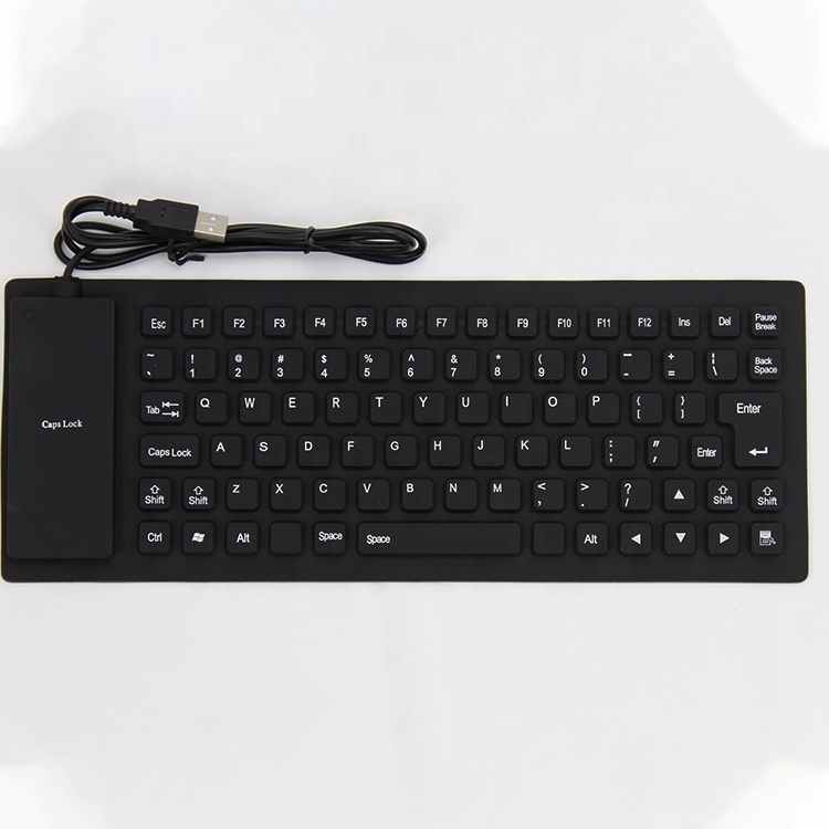 factory supply good quality flexible silicone keyboard waterproof portable folding keyboard