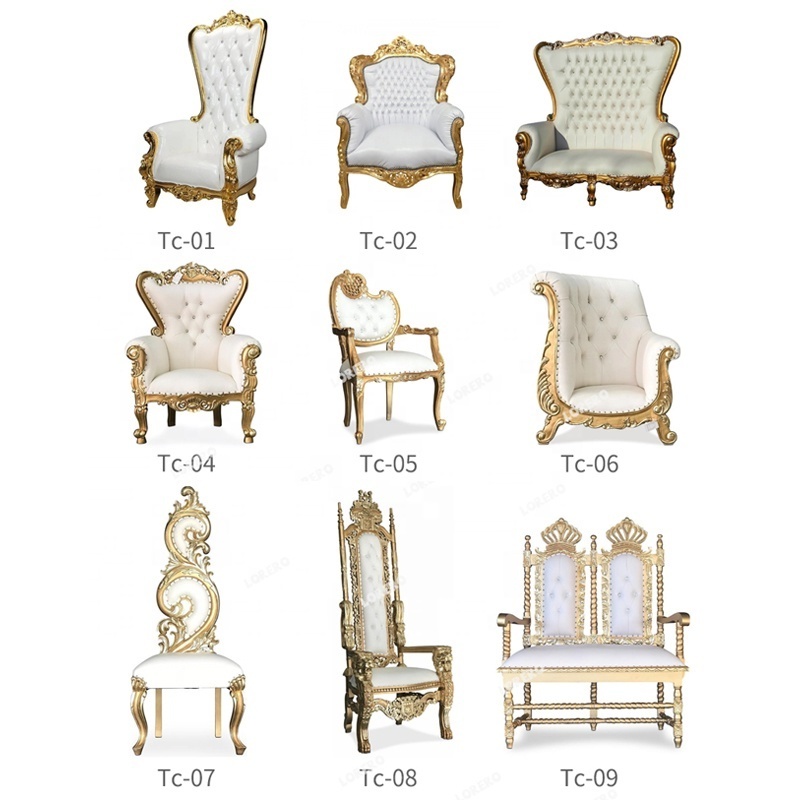 Royal Luxury Party High Back Silver King Throne Chair