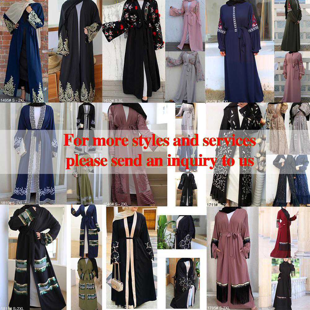 2023 islamic muslim dubai qatar shiny pearl abaya with inner set designs dubai 2 piece abaya sets