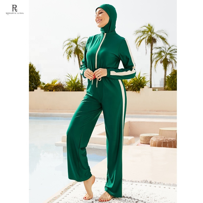 LUOMANTE Muslim Swimwear Jumpsuit Women Modest Sport Swimsuit 2pcs Islamic swimming Wear Bathing Suit Full Covered