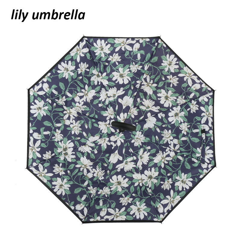 Wholesale solar straight sun umbrella promotional manual flower umbrella with logo reversible umbrellas for the rain