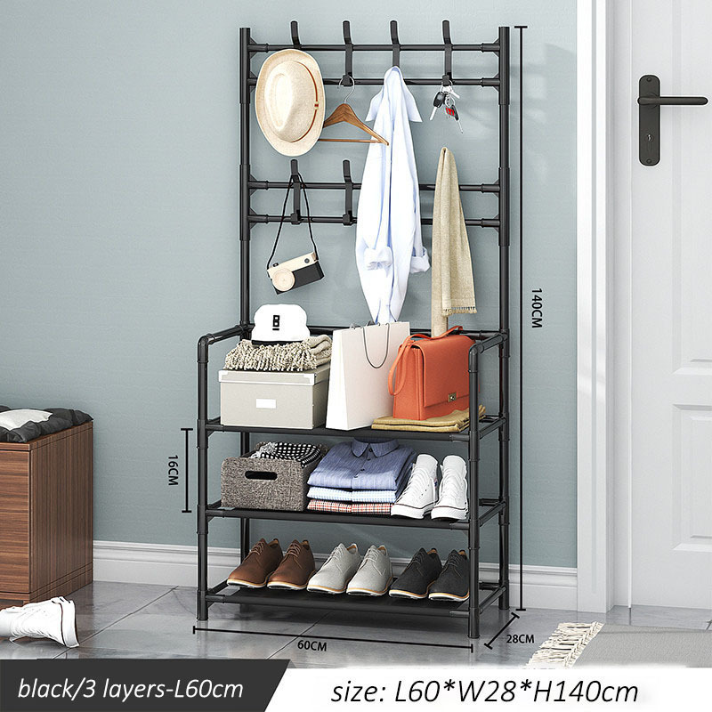 3/4/5 Multi layers clothes rack storage shelf indoor stands shoe racks & rails for hanging clothes organizer